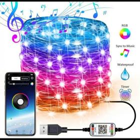 🎨💡 حول أي مكان إلى تحفة فنية مع شريط إضاءة LED الذكي 5م بتقنية USB وBluetooth!